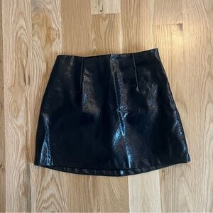 Abercrombie Black Leather Skirt